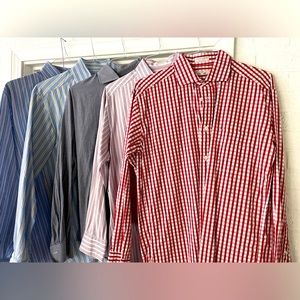 5x Faconable Made in USA dress shirts neck 16.5-17 | Pit to Pit 23”
